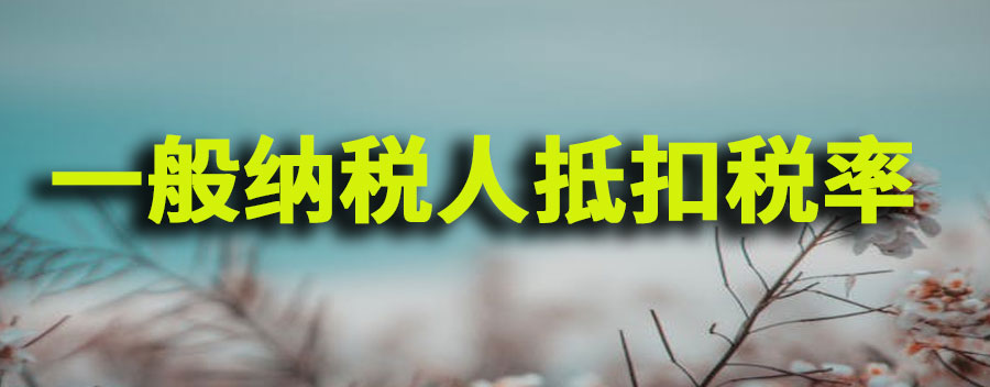 一般纳税人抵扣税率是多少