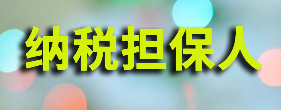 什么叫纳税担保人？怎么成为担保人